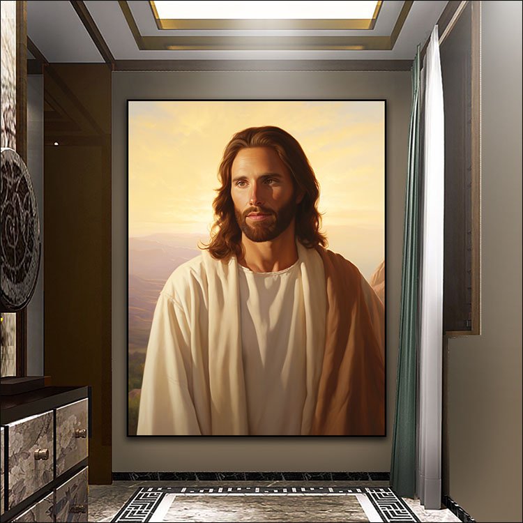 Jesus Figure Portrait Paintings on Canvas Arts murals Modern Religion Arts LED diamond paintings Crystal porcelain painting