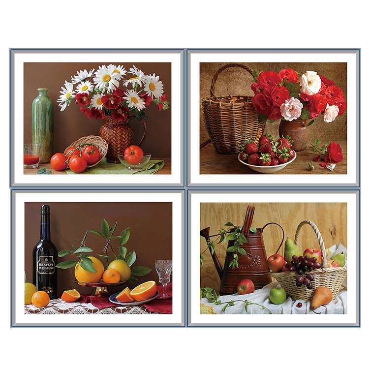 US Wall art modern home decor painting designs DIY full drill flowers fruit decorative diamond painting