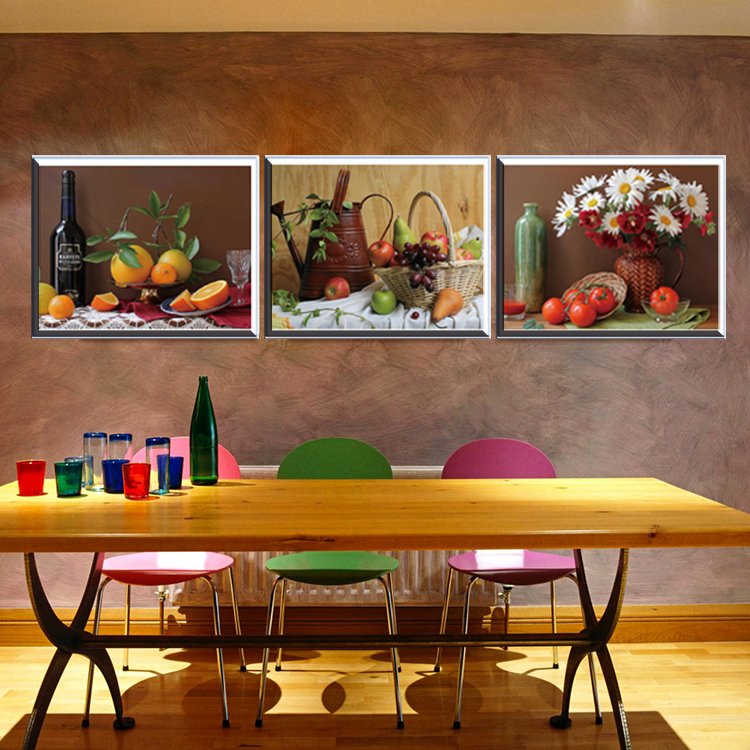 US Wall art modern home decor painting designs DIY full drill flowers fruit decorative diamond painting