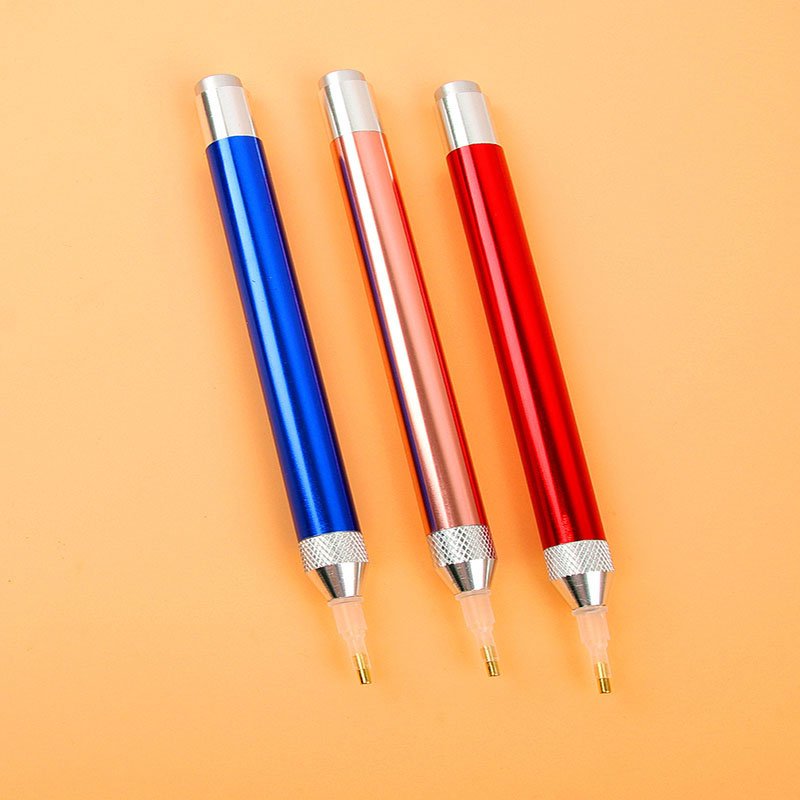 Diy Diamond Painting Point Drill Tools Pen Push-button Style Diamond Embroidery Accessories LED Luminous Lighting Pen