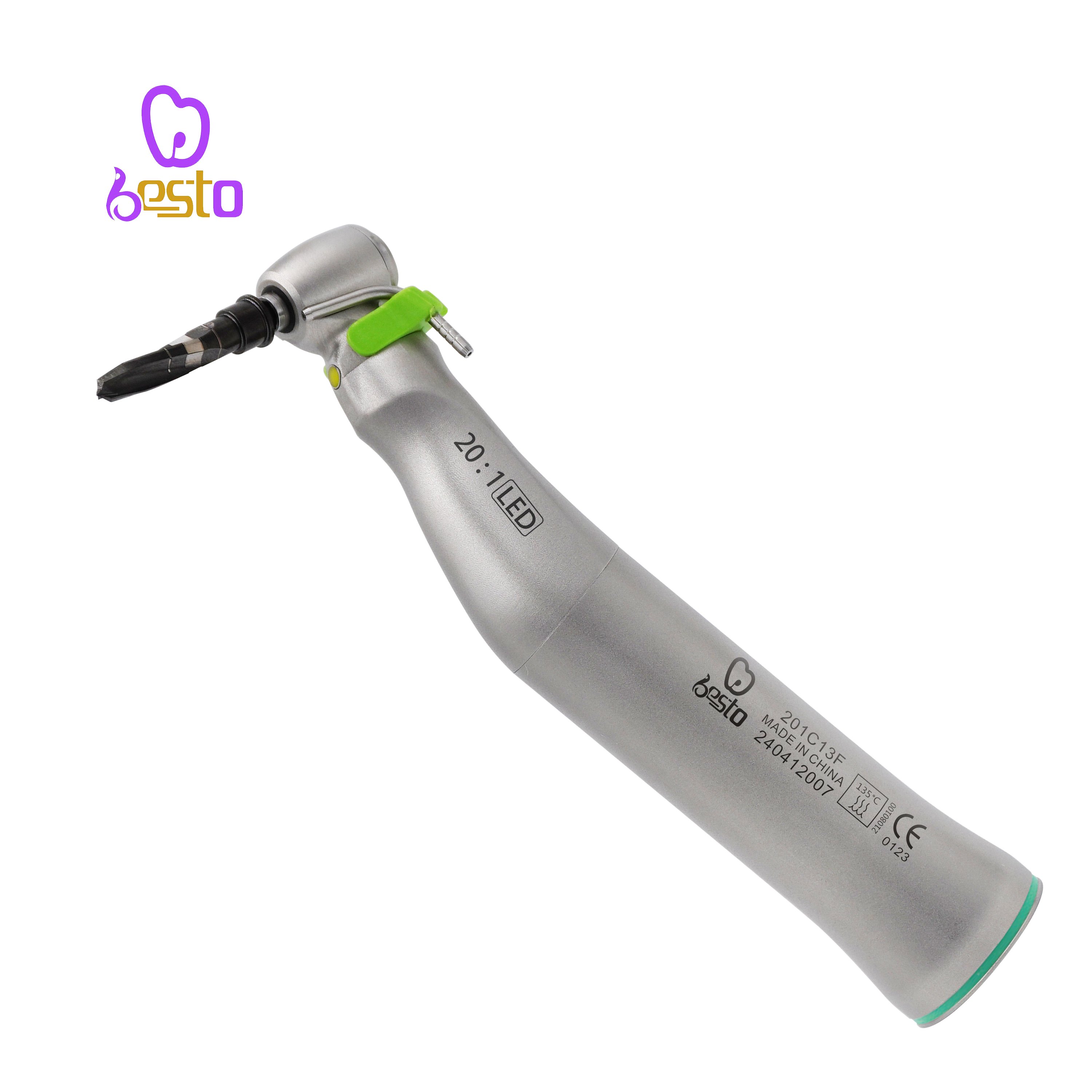 Dental Implant handpiece 20:1LED E-generator Contra Angle Push Button Stainless Steel Surgical ReductionLow Speed Handpiece