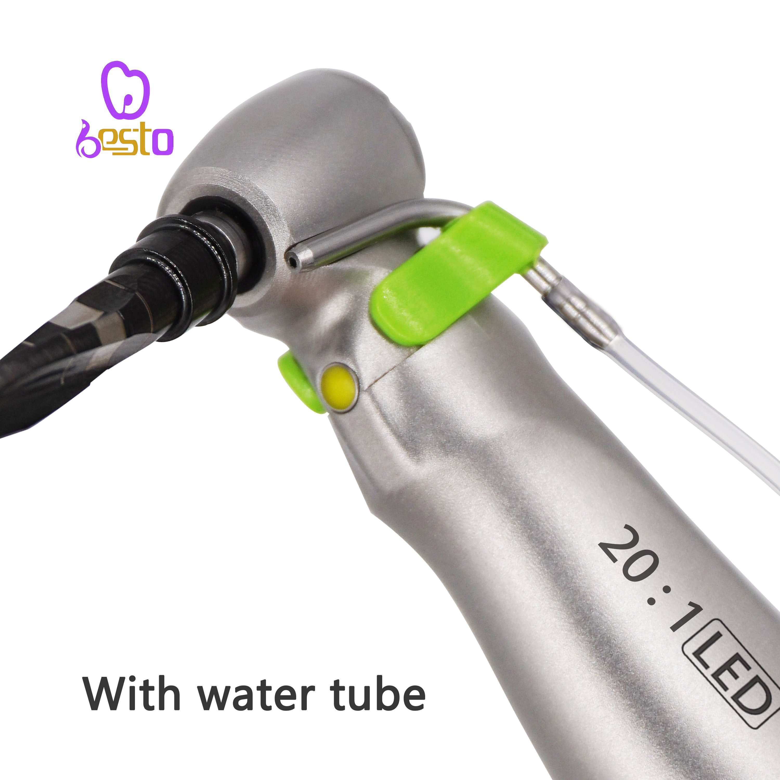 Dental Implant handpiece 20:1LED E-generator Contra Angle Push Button Stainless Steel Surgical ReductionLow Speed Handpiece