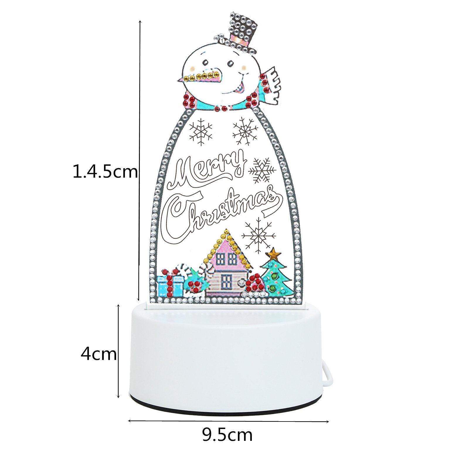 Wholesale 5d Diamond Painting Christmas Led Night Light Snowman Diy Bedroom Christmas Home Decoration Usb Desk Lamp