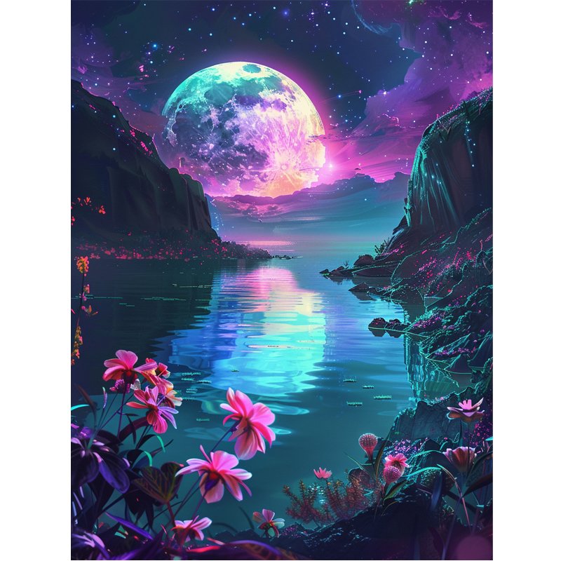 Mystery Diamond Painting With Colorless Canvas Square Round Full Drill Diamond Craft For Home Wall Decor