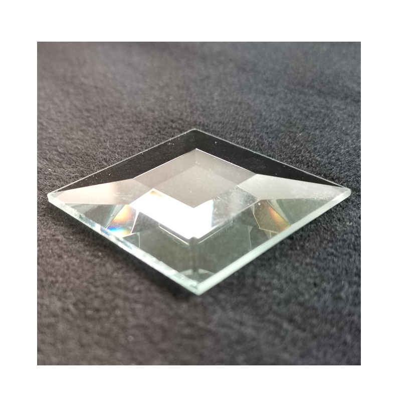 small wholesale price square bevel glass pieces diamond beveled glass for door window partition