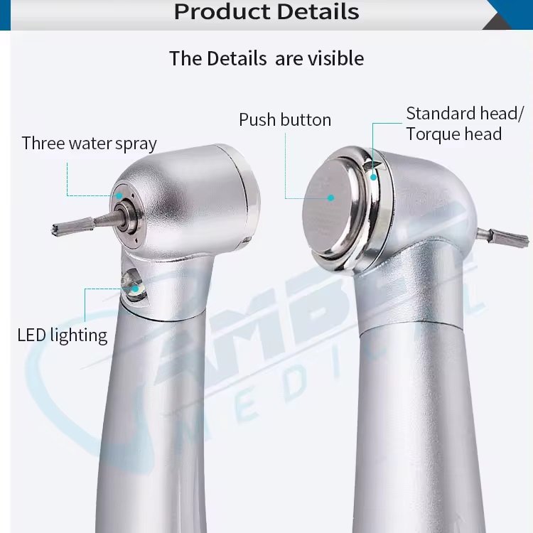 4 holes 2 holes Pan a Max Air Turbine Self-iluminated LED Push Button Dental High Speed Handpiece
