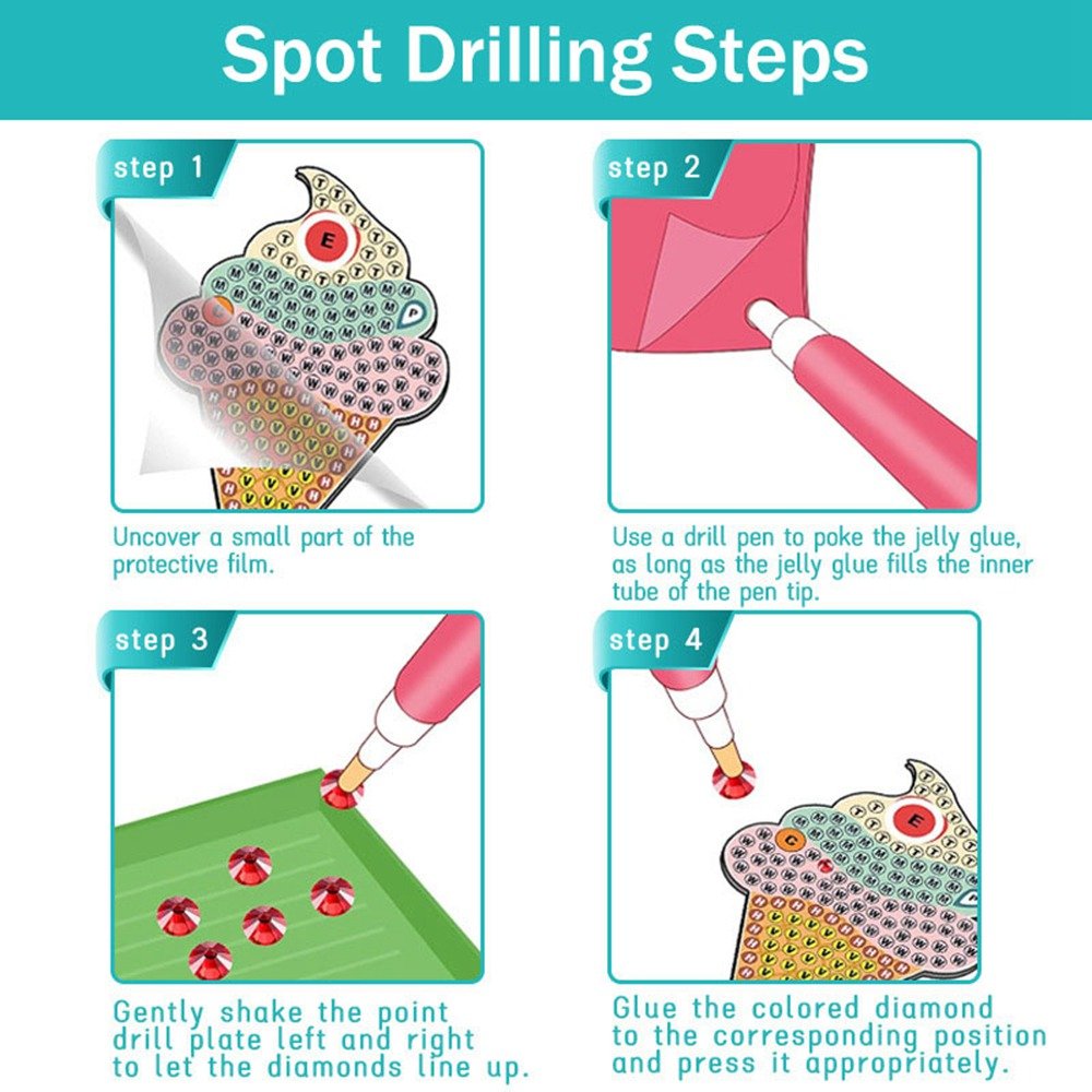 15 Pieces Diamond Kit for Crafts for Children Aged 8 to 12 Years, Girls, DIY Gemstone 5D Painting Stickers, Key Chains, Pendants