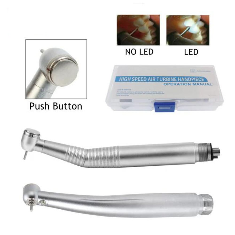 Dental Turbine High Rotation Pen Dentistry LED Handpiece 3 Sprays Fiber Optic Standard Push Button N/K Style Dentist Instruments