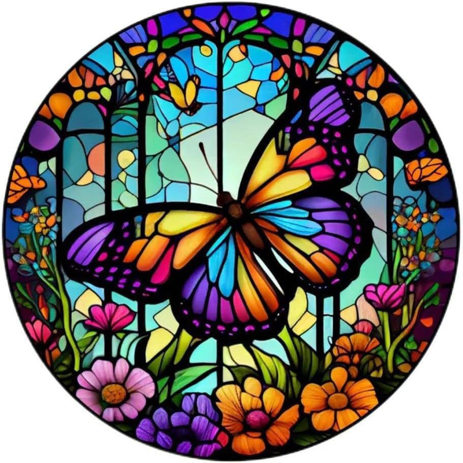 Colorful butterfly flower diamond painting cool contrasting diamond painting children's handmade diamond inlay painting 20*20cm