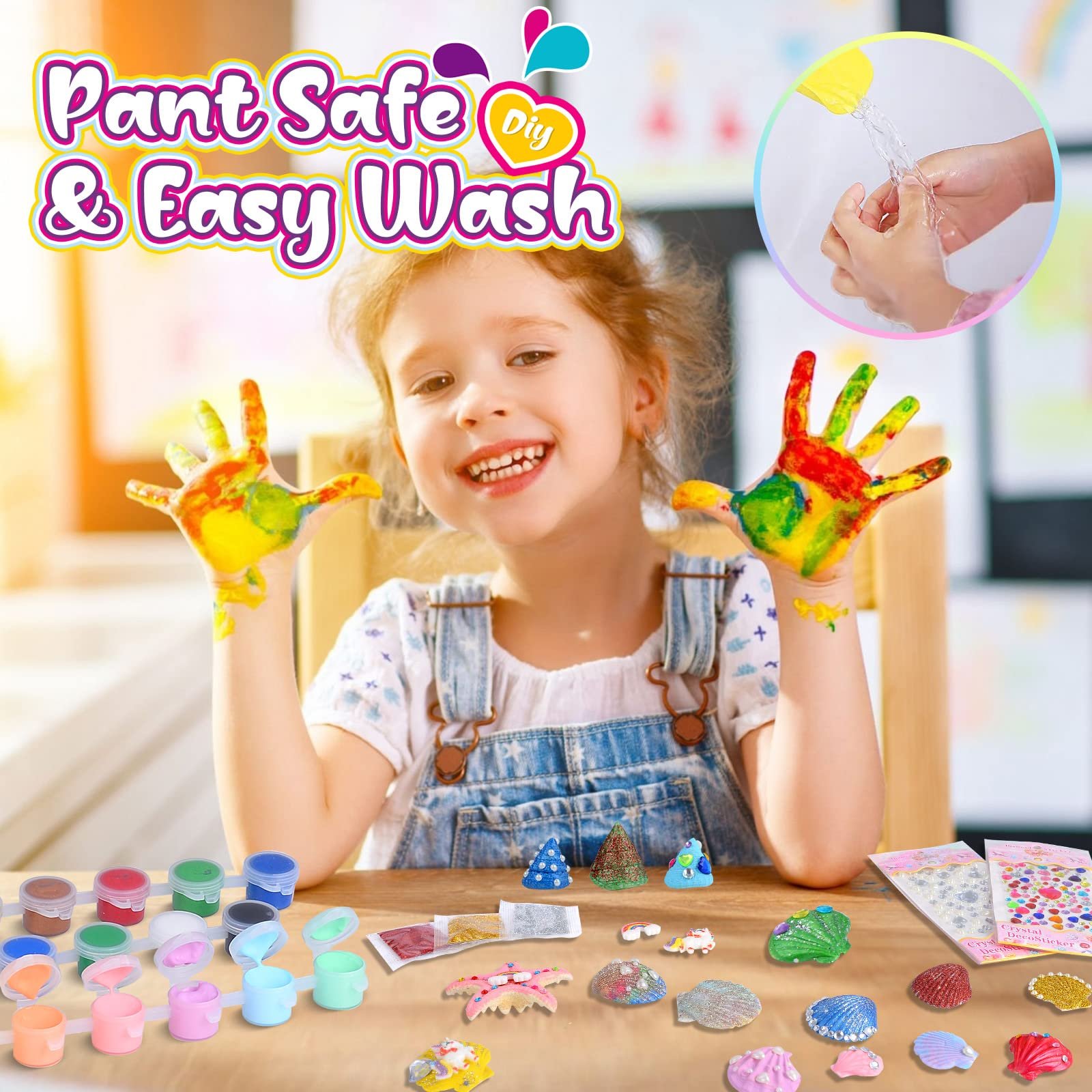 Handmade Glitter Sea Shell Crafts 20 Pieces Each Kit With Other Accessories Materials