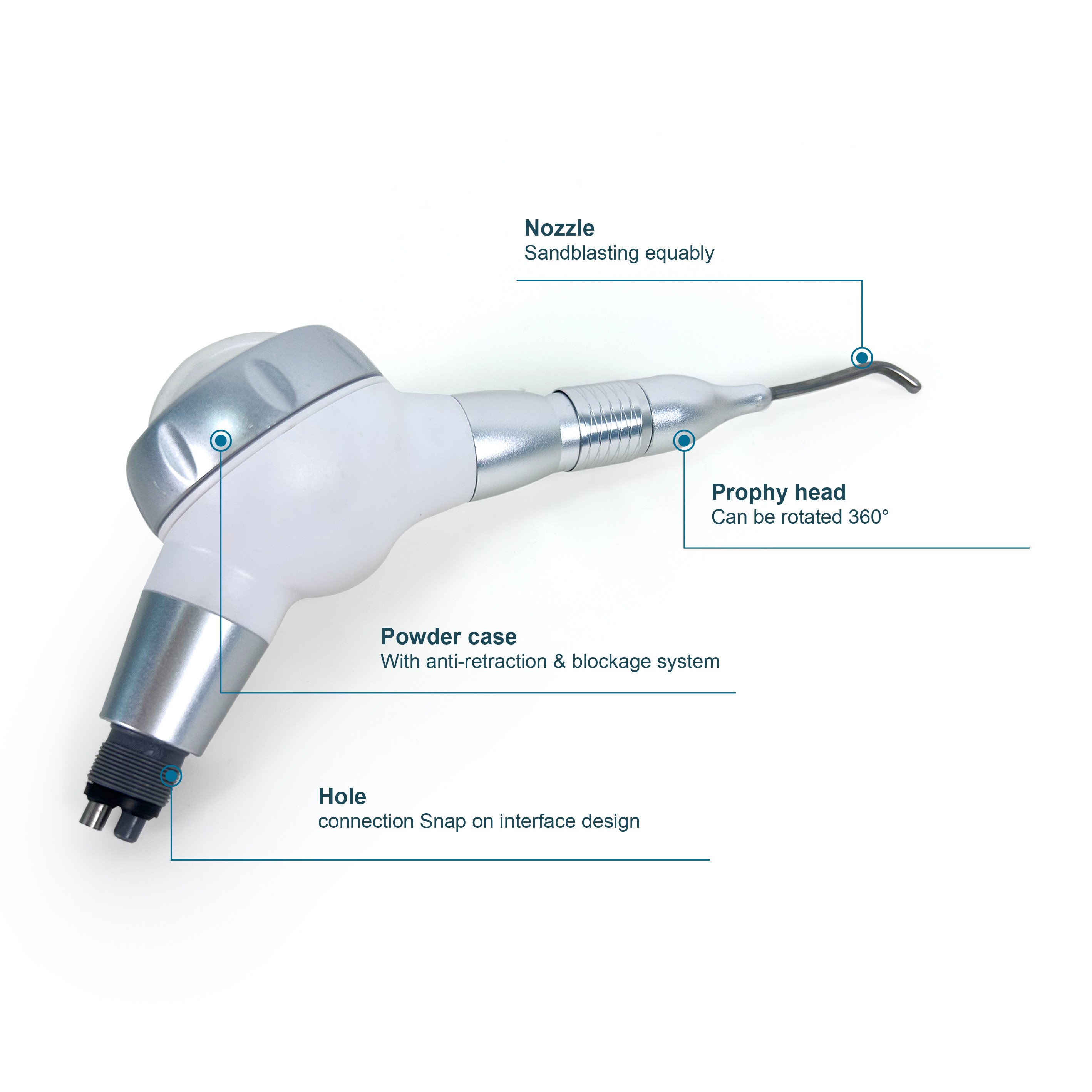 Hot Sale Dental Handpiece Sandblaster Equipment Air Polisher Prophy Jet Dentistry Tools