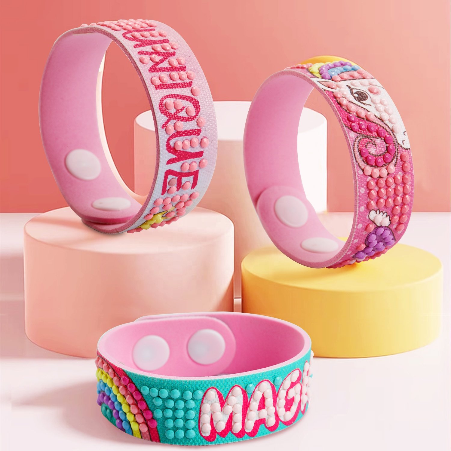 Diamond Dotz 3pcs as one set Children Diamond Painting DIY beads Bracelets