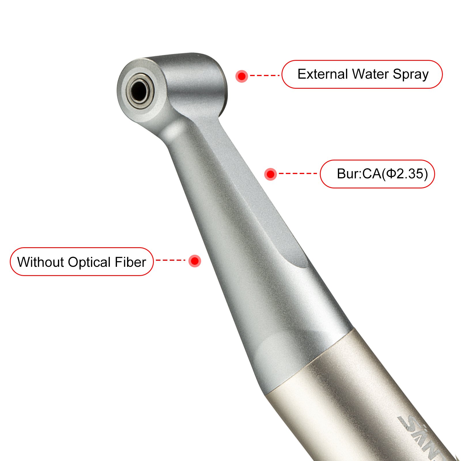 N-S-K Style Dental Low Speed Handpiece 1:1 Direct Drive Push Button Contra Angle