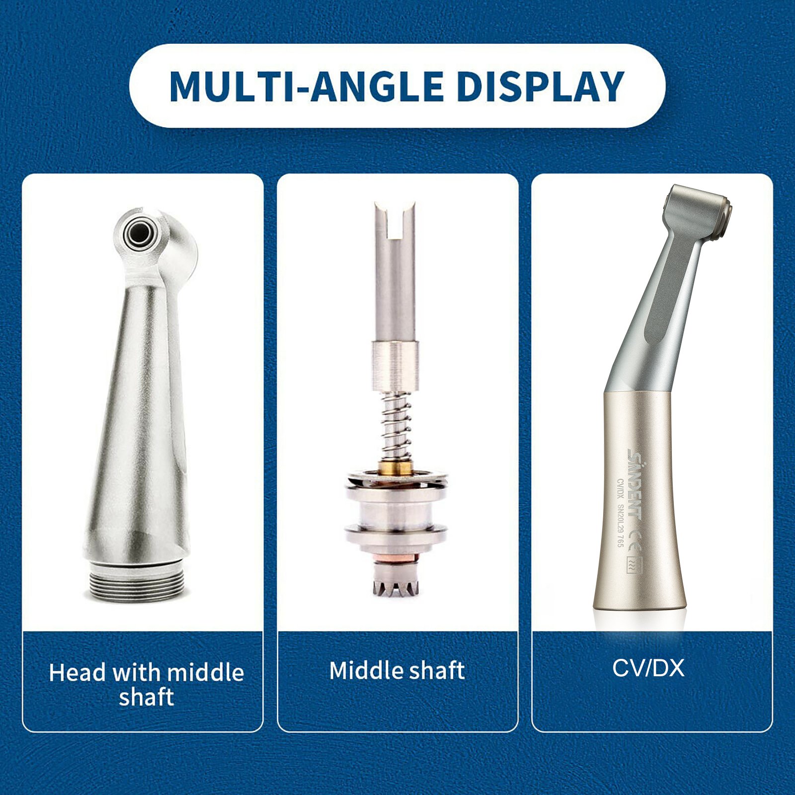 N-S-K Style Dental Low Speed Handpiece 1:1 Direct Drive Push Button Contra Angle