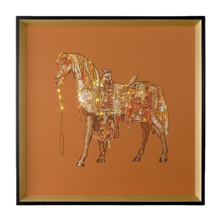 Home Decoration Wall art painting European style leather hot diamond decoration painting
