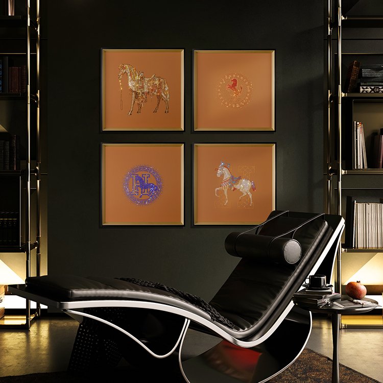 Home Decoration Wall art painting European style leather hot diamond decoration painting