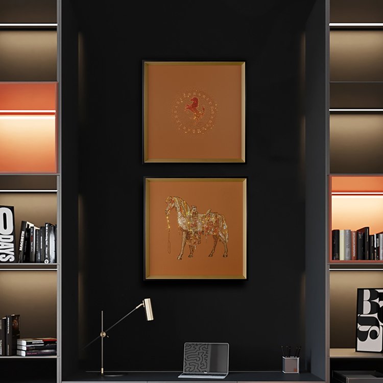 Home Decoration Wall art painting European style leather hot diamond decoration painting