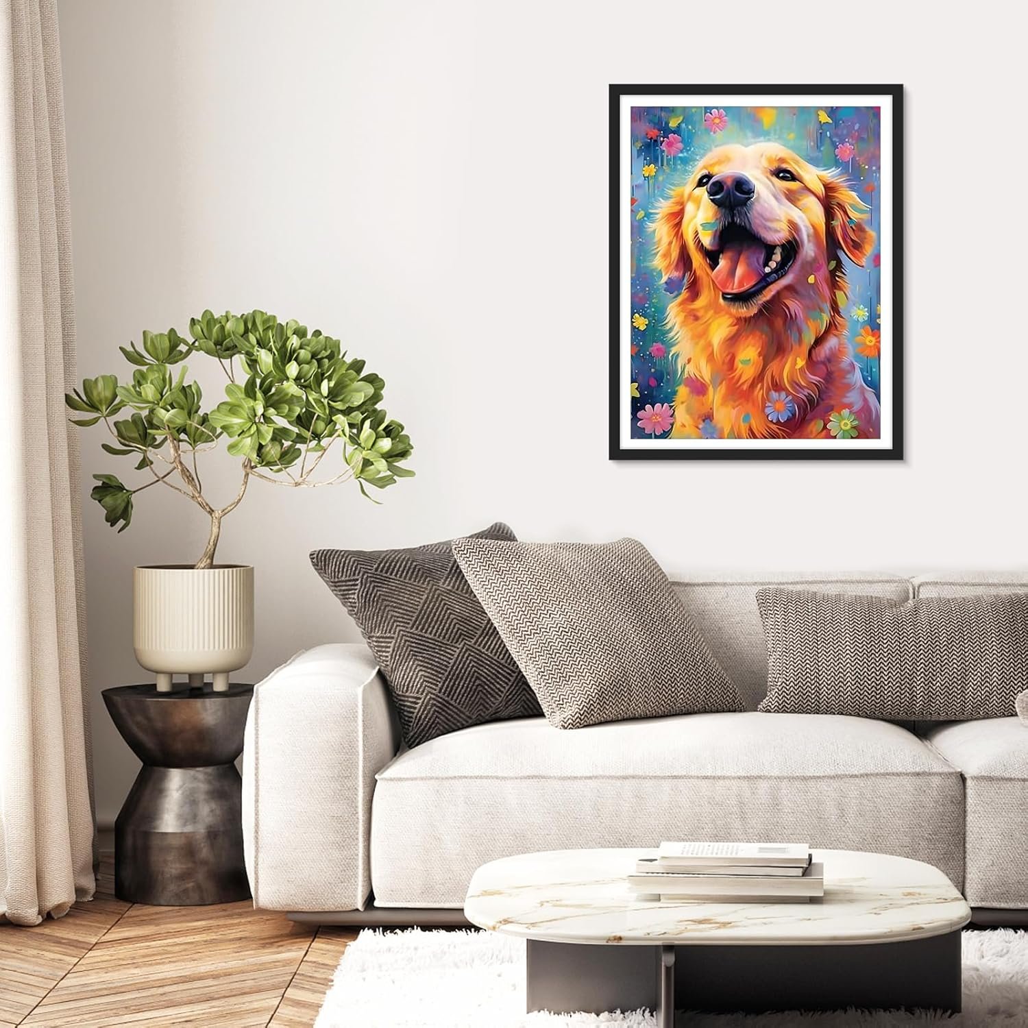 wholesale dog diamond art kits full drill 5d animal diamond art, gem dots art and crafts for gift home wall decor