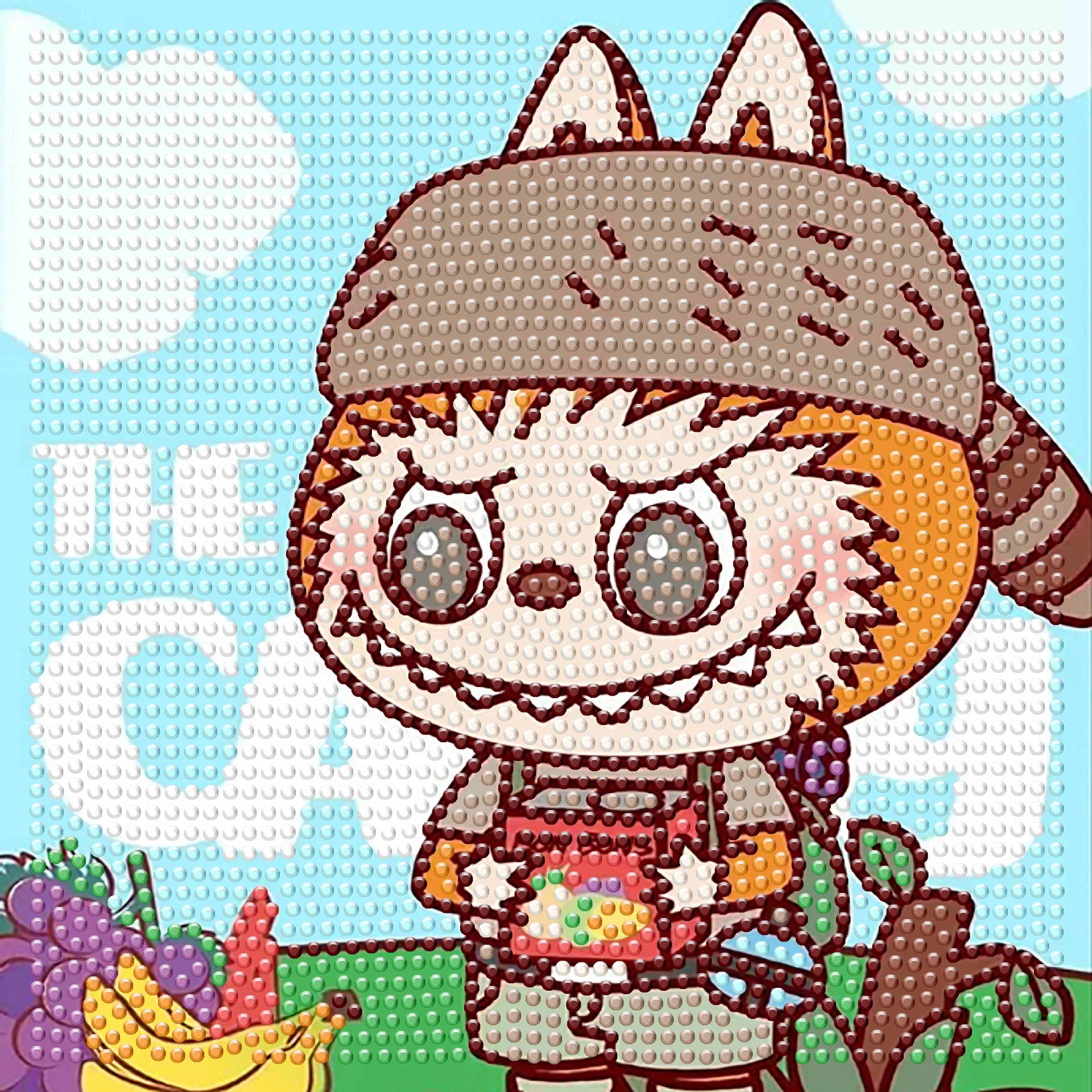 20*20cmLabubu Diamond Art Kits for Kids Beginners, DIY Toy Full Drill Animal 5D Labubu Diamond Painting Kits for Kids Ages