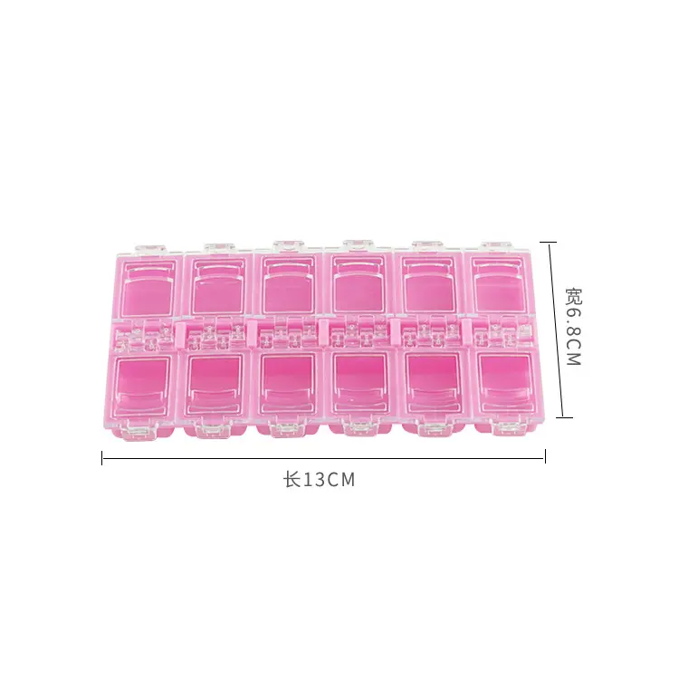 12 Grid Beads Bottles Nail Art Decorations Storage Box Diamond Painting Kits Nail Art Rhinestone Tools Jewelry Beads Storage Box