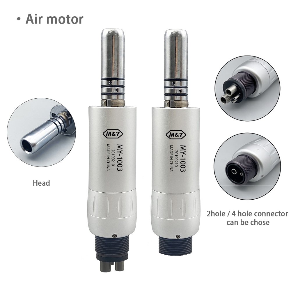 Dental WH Low Speed Handpiece Kit Air Turbine Straight Contra Angle Air Motor Inner Water Spray E-type Air Turbine 2/4Holes