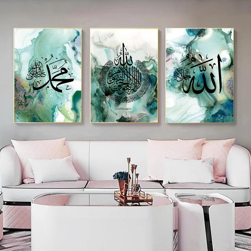Nordic Set Fashion Abstract Wall Art Diamond Crystal Porcelain Painting for Living Room Home Decoration