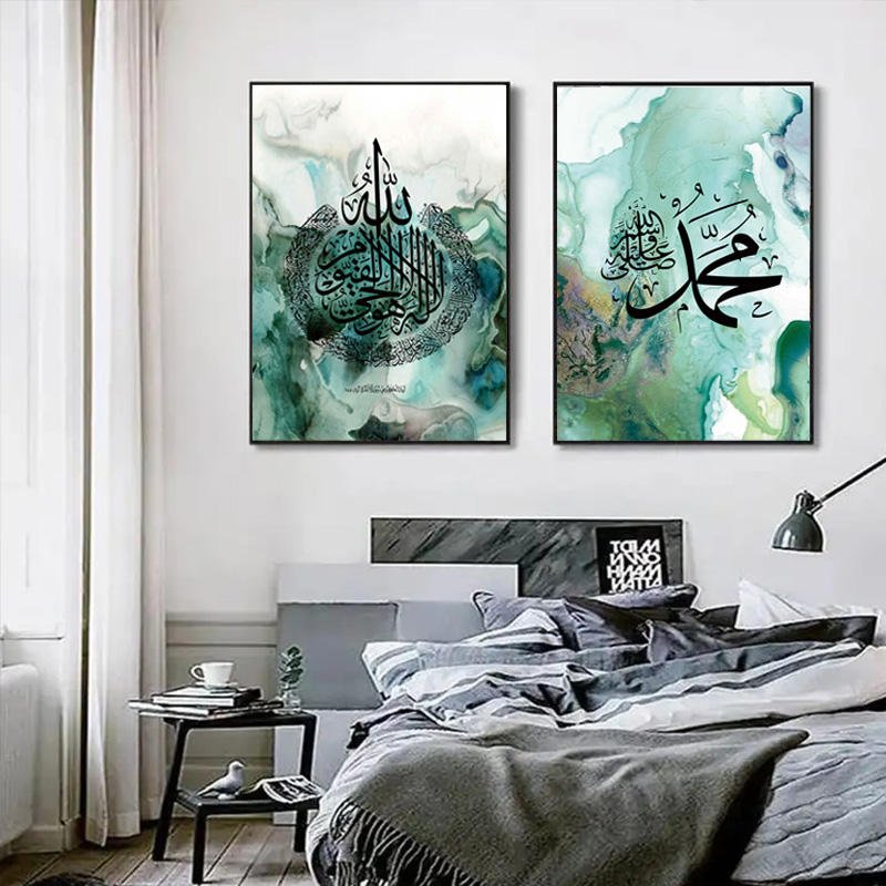 Nordic Set Fashion Abstract Wall Art Diamond Crystal Porcelain Painting for Living Room Home Decoration