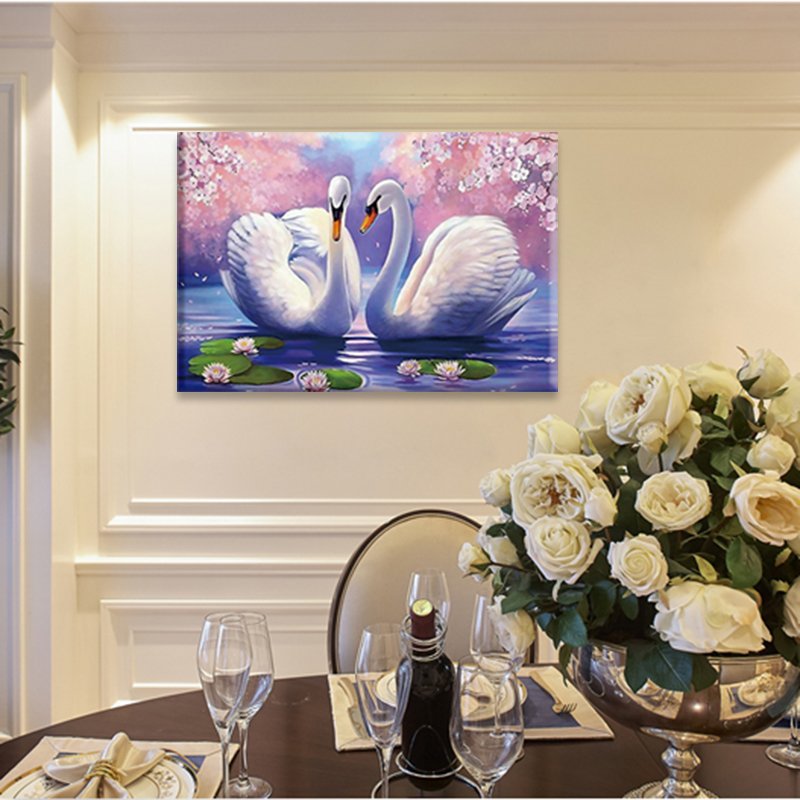 Wholesale art craft wall decoration 30*40CM diamond painting animals DIY swan diamond painting without frame