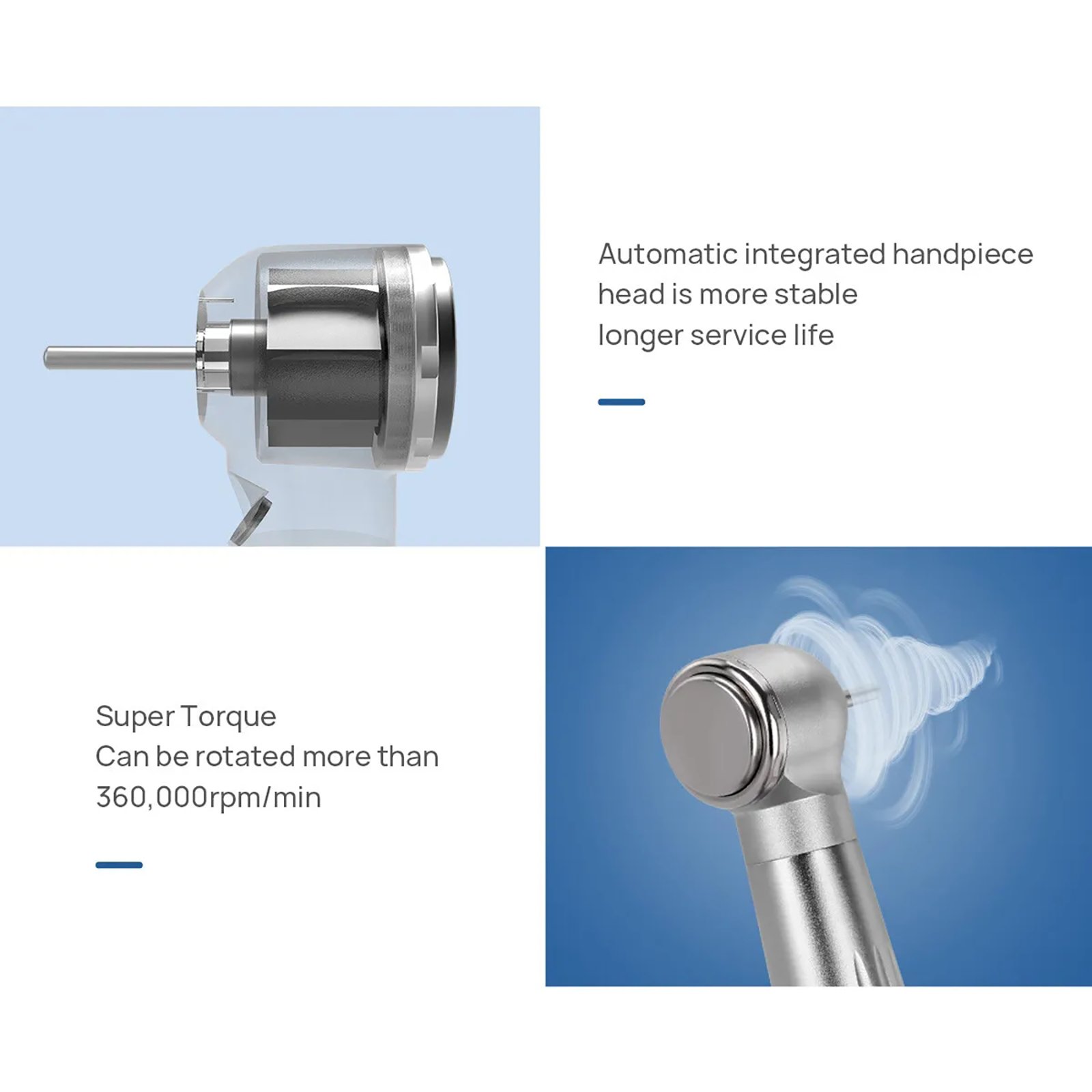 New Arrival! Dental LED Self Power Internal Triple Spray Turbina E-Generator Ceramic Push button High Speed Handpiece 4 Hole