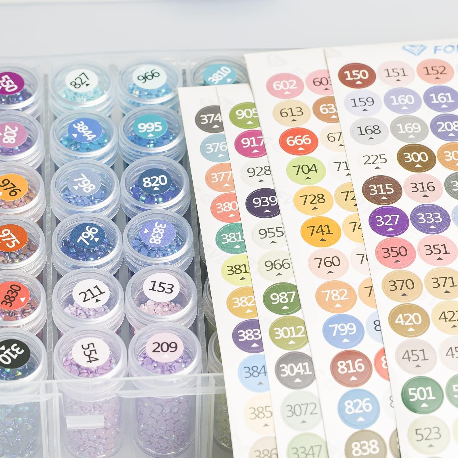 R-Label DMC447 Diamond Painting Storage Boxes Color Number Label Stickers Diamond Painting Accessories Labels