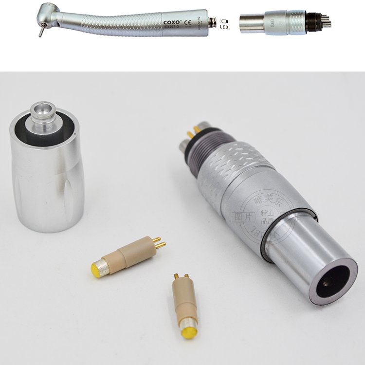 Dental LED Handpiece Coupling 2/4/6 hole Quick Connector Adaptor Fit Dental High Speed Handpiece Dentisit Hand Tools Optional