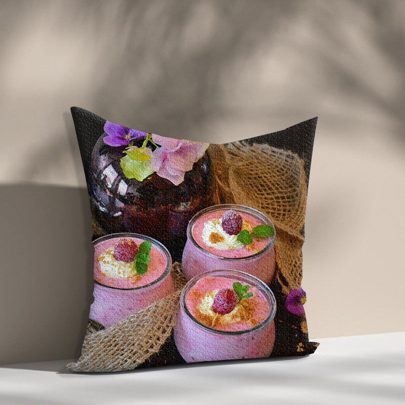 5D Diamond Painting Kit Delicious cake dessert DIY Self-adhesive Full Diamond Painting Pillow Case