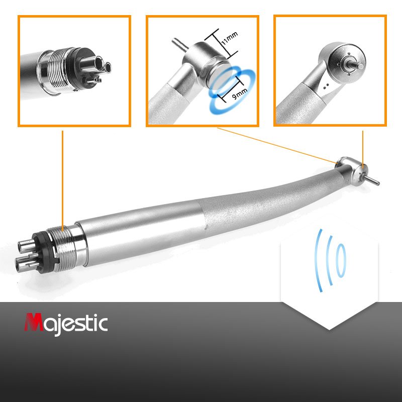 Mini Head Push Button 4 Hole High Speed Air Turbine Dental Handpiece For Dental Equipment