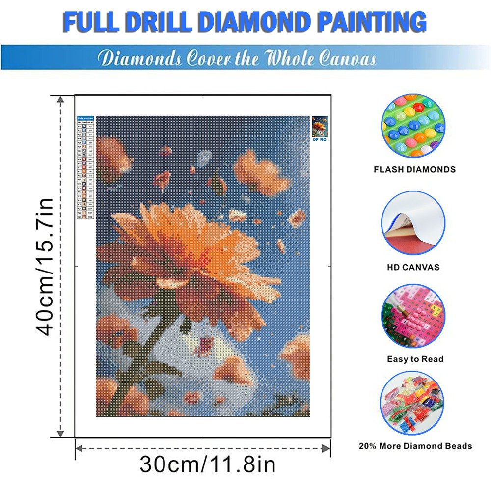 New Arrivals Diamond Embroidery Painting Flower DIY Full Drill Mosaic Sunflower Sunset Complete Kit Handmade Gift Home Decor