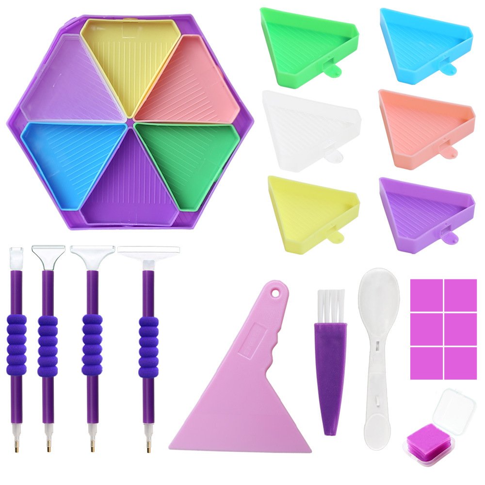 Diamond Painting New Turn Drill Hexagonal Diamond Disk Multifunctional Funnel Disk Sieve Drill Disk DIY Tool Set