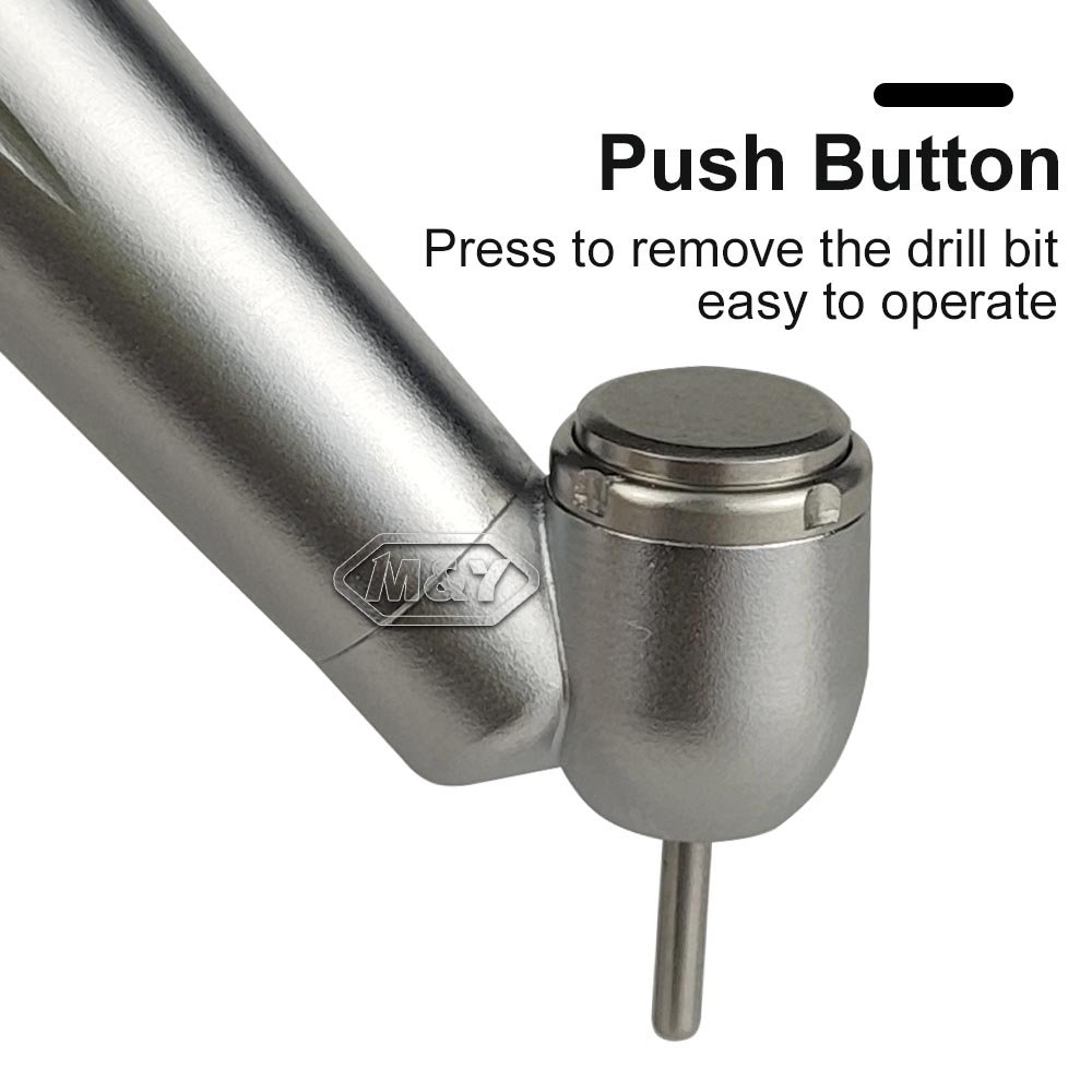 Dental 45 Degree Angle High Speed Handpiece Push Button Air Turbine Single Water Spray 2/4Holes Drill Tool Dentistry Equipment
