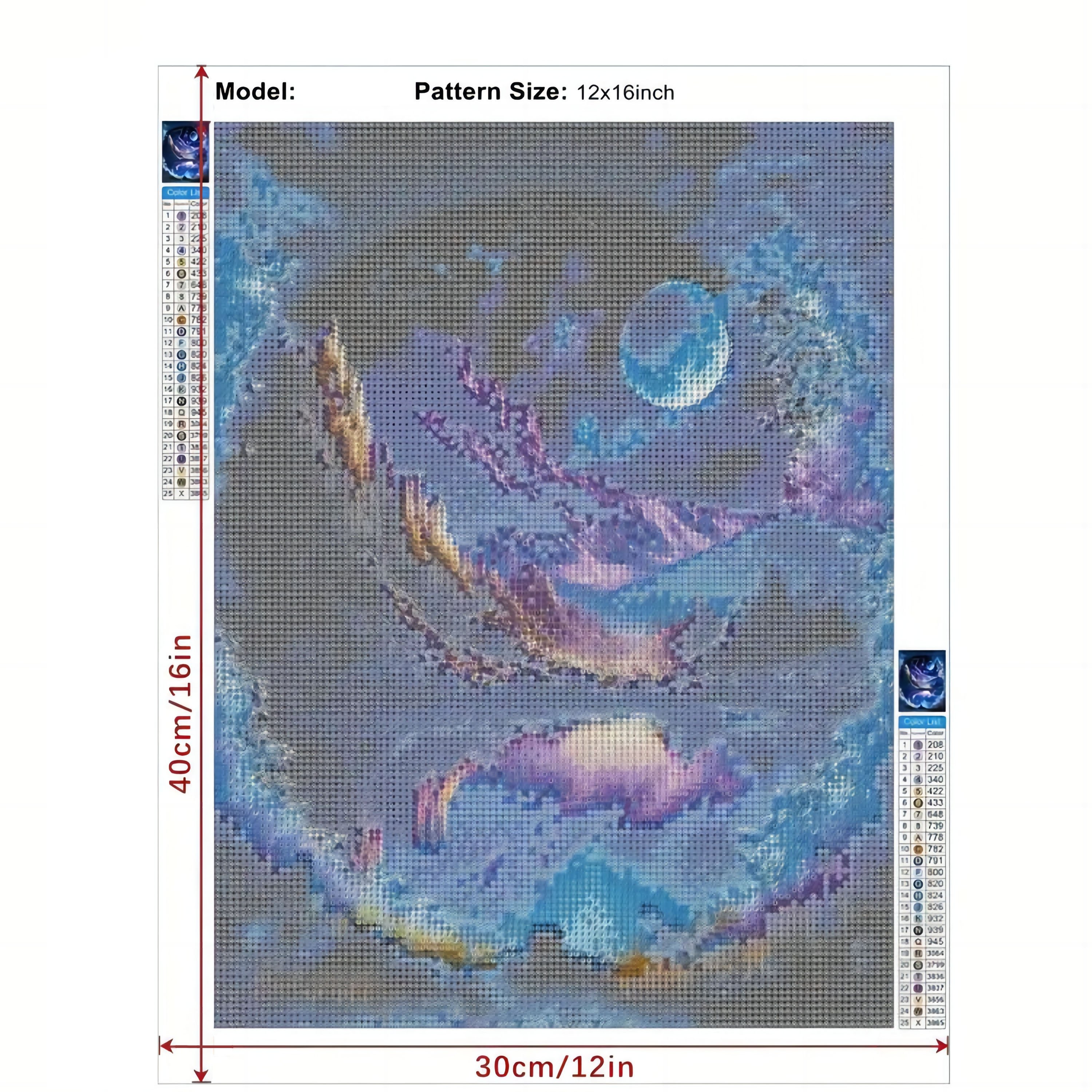 Purple iceberg diamond painting vast starry sky diamond painting forest night scene diamond painting 30*40cm