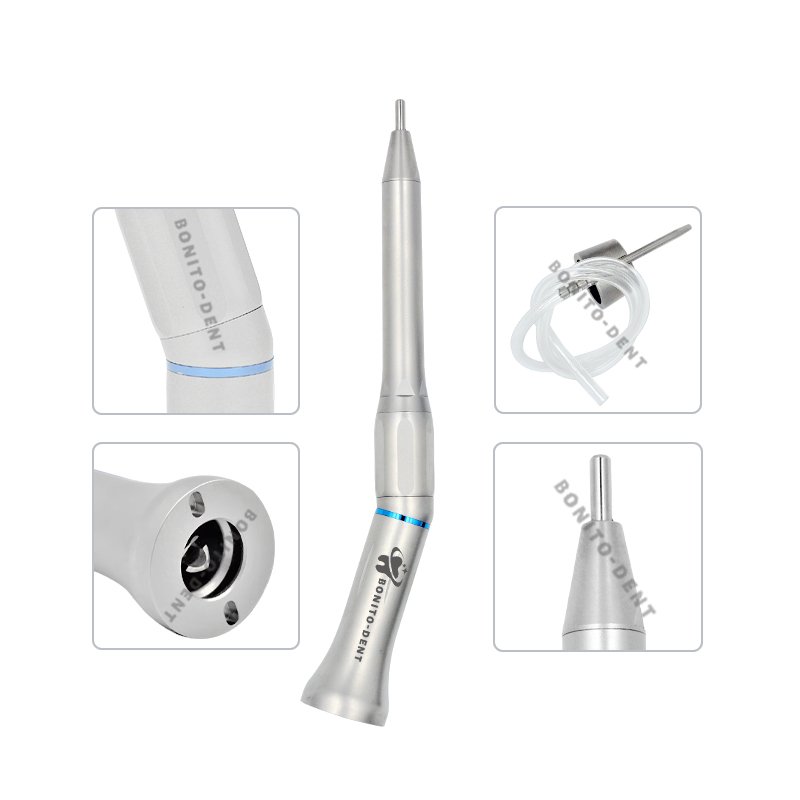 Dental 20 Degree Surgical Straight Handpiece Contra Angle Dental Low Speed Implantology Handpiece Stainless Steel Dentistry