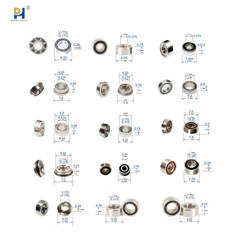 Dental Maintenance Tool Set Turbine Power Steel Metal Handpiece Rotor Ceramic Bearing Cartridge Dental Consumables Spare Part