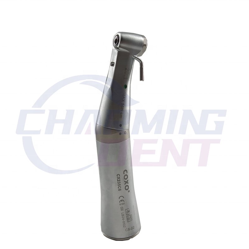 Factory supply COXO dental implant handpiece LED optic fiber surgical motor low speed contra angle handpiece 20:1
