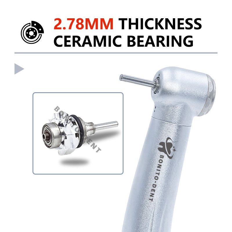 Dental High Speed Handpiece Air Turbine Ceramic Bearing Single Water Spray No LED Handpiece 2/4Hole Dentist Tool B2 M4
