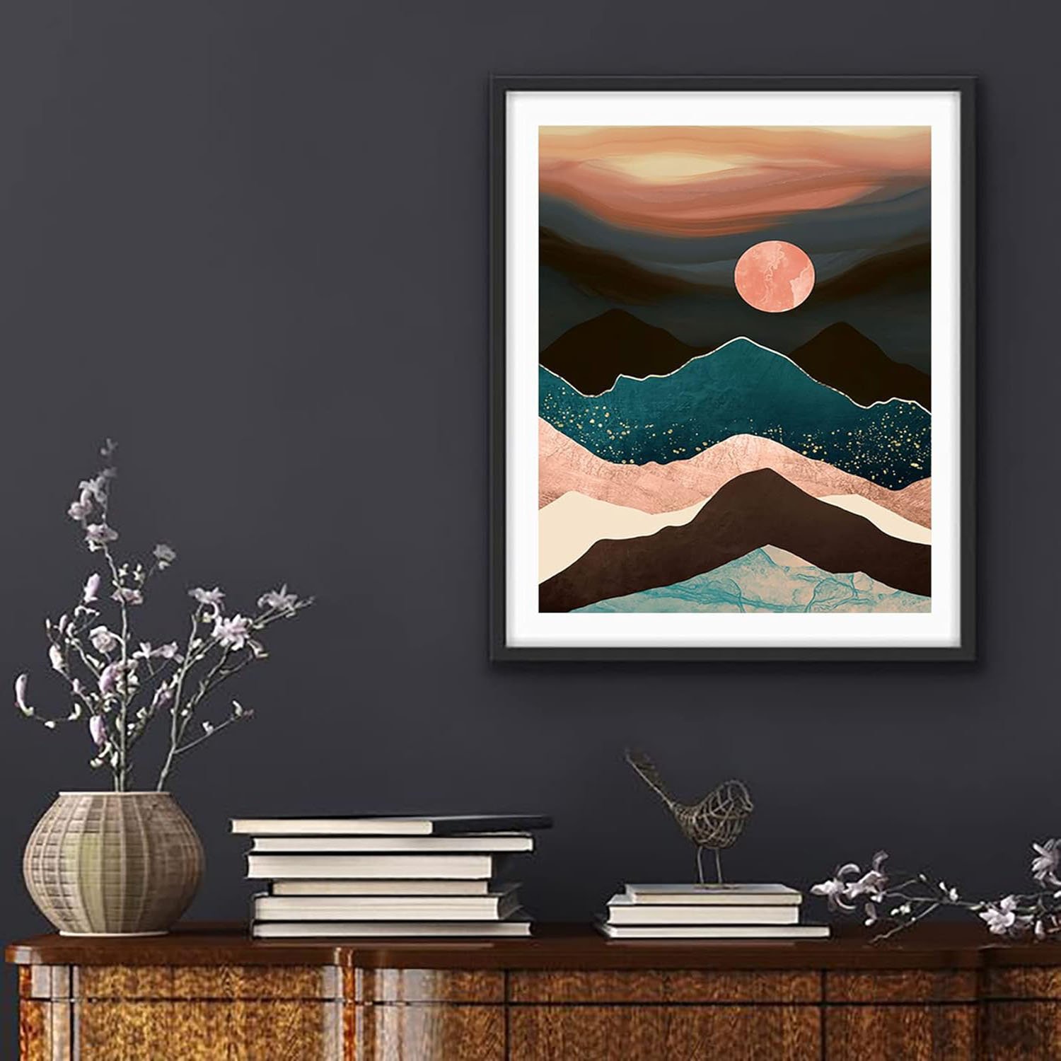 Exquisite sunset diamond painting distant mountain sunrise diamond painting sunset scenery diamond painting 30*40cm