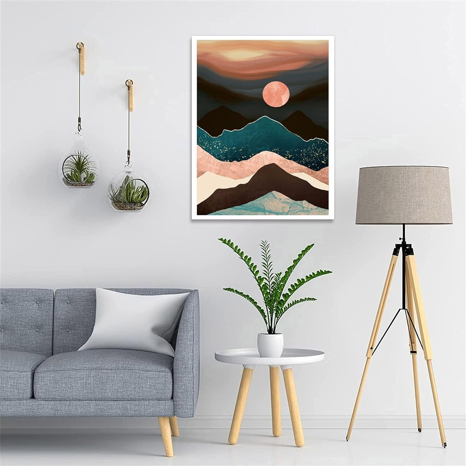 Exquisite sunset diamond painting distant mountain sunrise diamond painting sunset scenery diamond painting 30*40cm