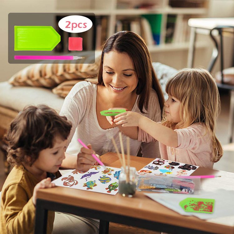 Hot sale 5D DDIY Diamond Painting Stickers Cartoon Art Set Beginners Mosaic Stickers by Numbers Kits Crafts Set for Children