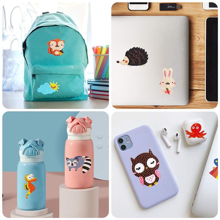Hot sale 5D DDIY Diamond Painting Stickers Cartoon Art Set Beginners Mosaic Stickers by Numbers Kits Crafts Set for Children