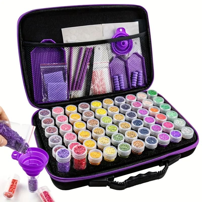 1PC DIY 5D Diamond Painting Tool Kit Storage Box Acrylic Diamond Storage Toolkit Bag Without Diamond