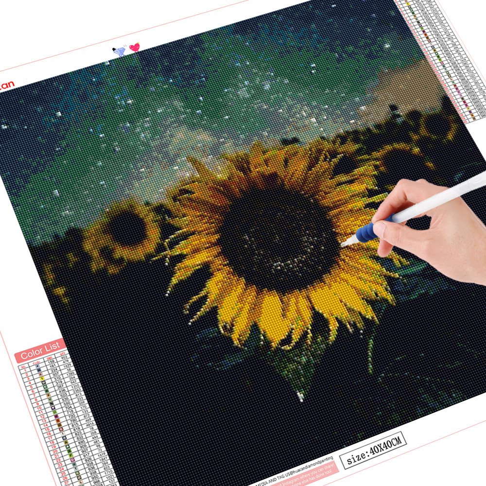 5D DIY Photo Custom Diamond Painting Sunflower Your Own Private Picture Home Decoration Modern Design Full Drill Rhinestone