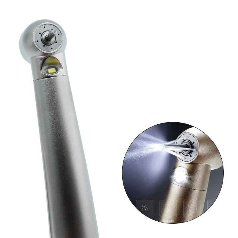 Air Turbine handpiece with E-Generator MAX plus type Titanium Gold high speed LED dental handpiece