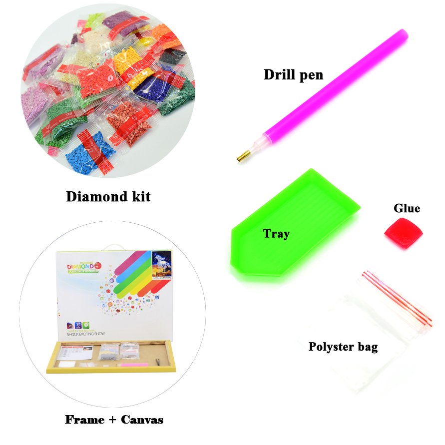 Wholesale Diy Diamond Embroidery Rose Flowers In A Vase Photo Printing 5d Diamond Painting Kits Decorative Lighted Wall Art fram