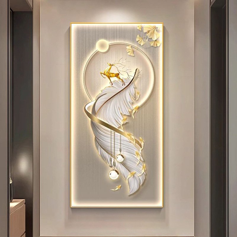 Newly Design Modern Home Decor Crystal Porcelain With Led Lights pictures lamps decor luxury crystal art diamond painting